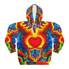 Blue Bear Heart Tie-Dye AOP Hoodie | JamminOn