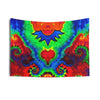 Orange Bear Rainbow Spirals Tie-Dye Wall Tapestry | JamminOn