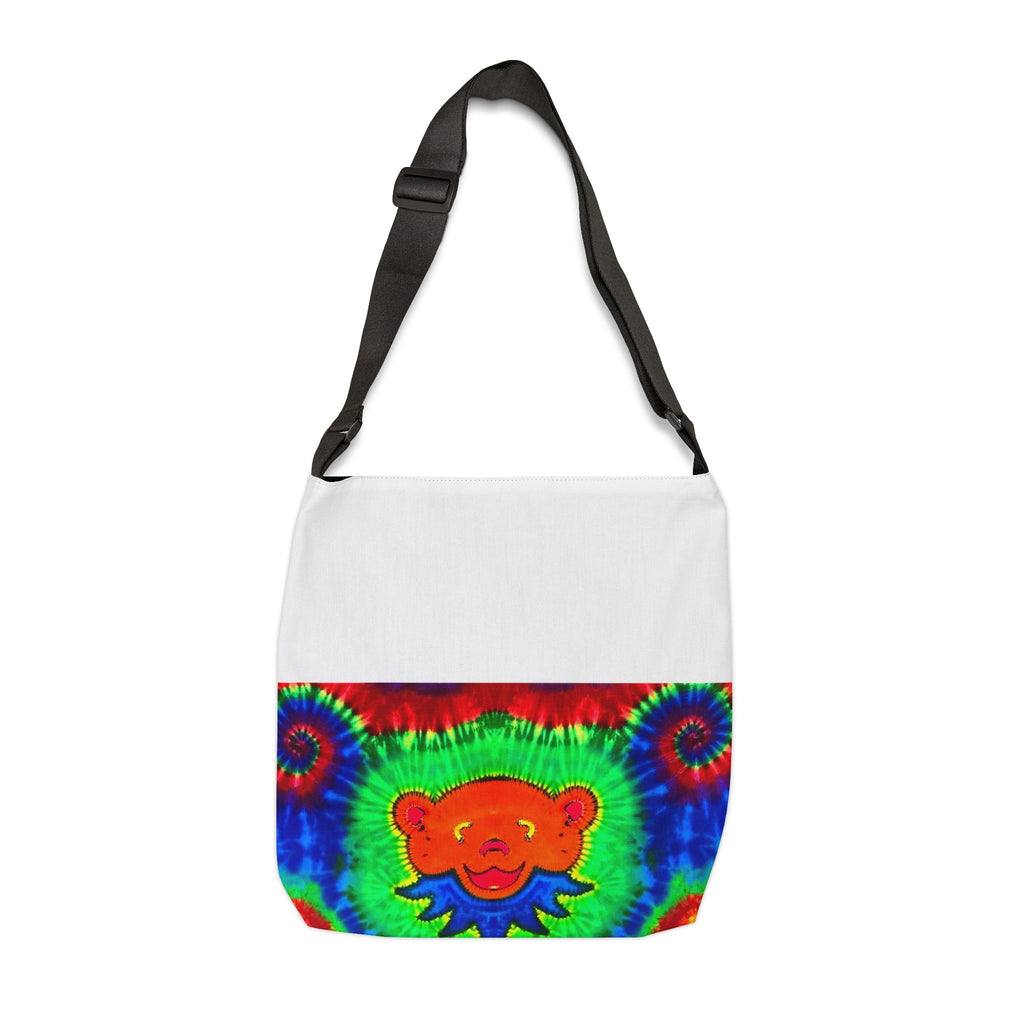 Orange Bear Rainbow Spirals Tie-Dye Tote Bag | JamminOn