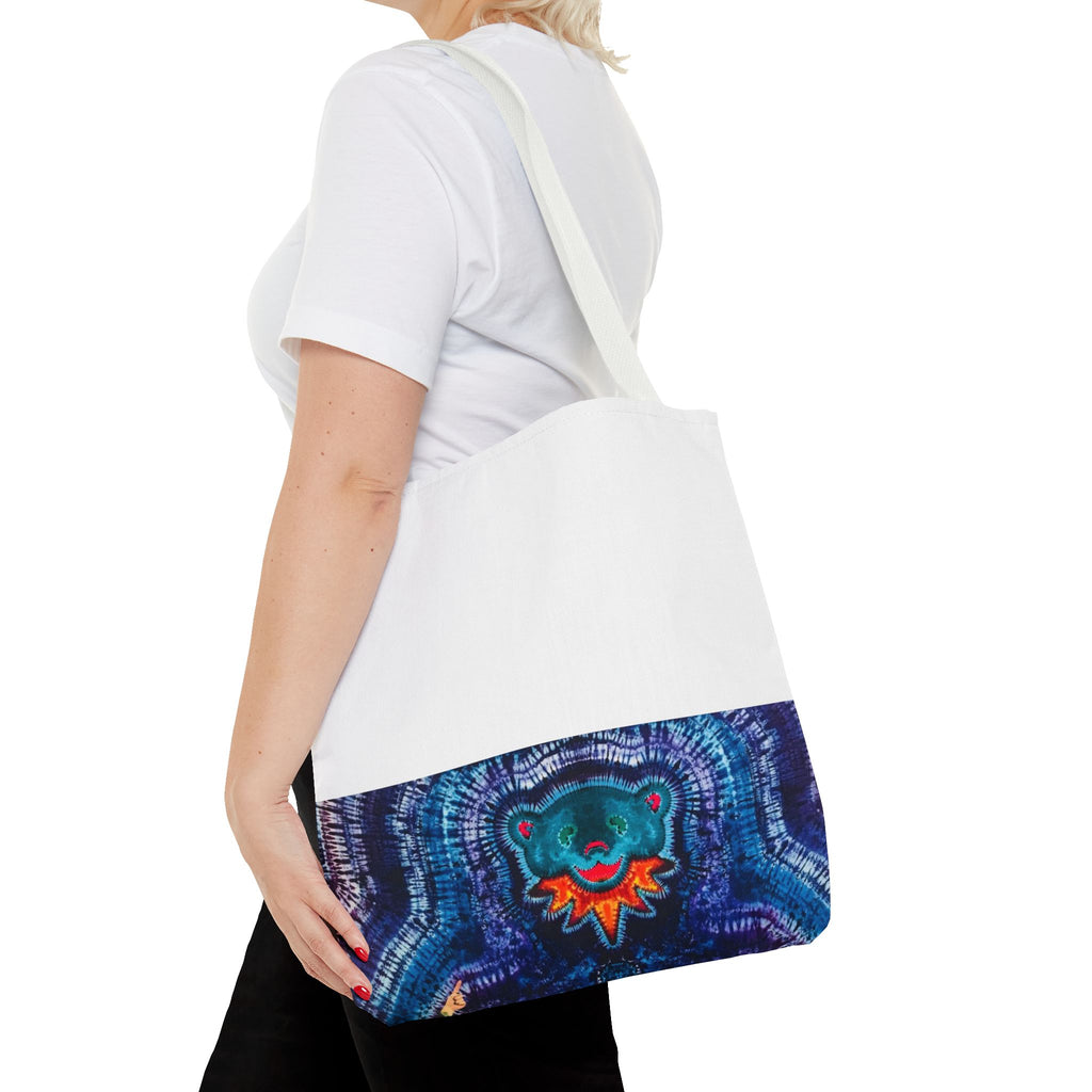 Cosmic Bear Mandala Psychedelic Tie-Dye Tote Bag | JamminOn