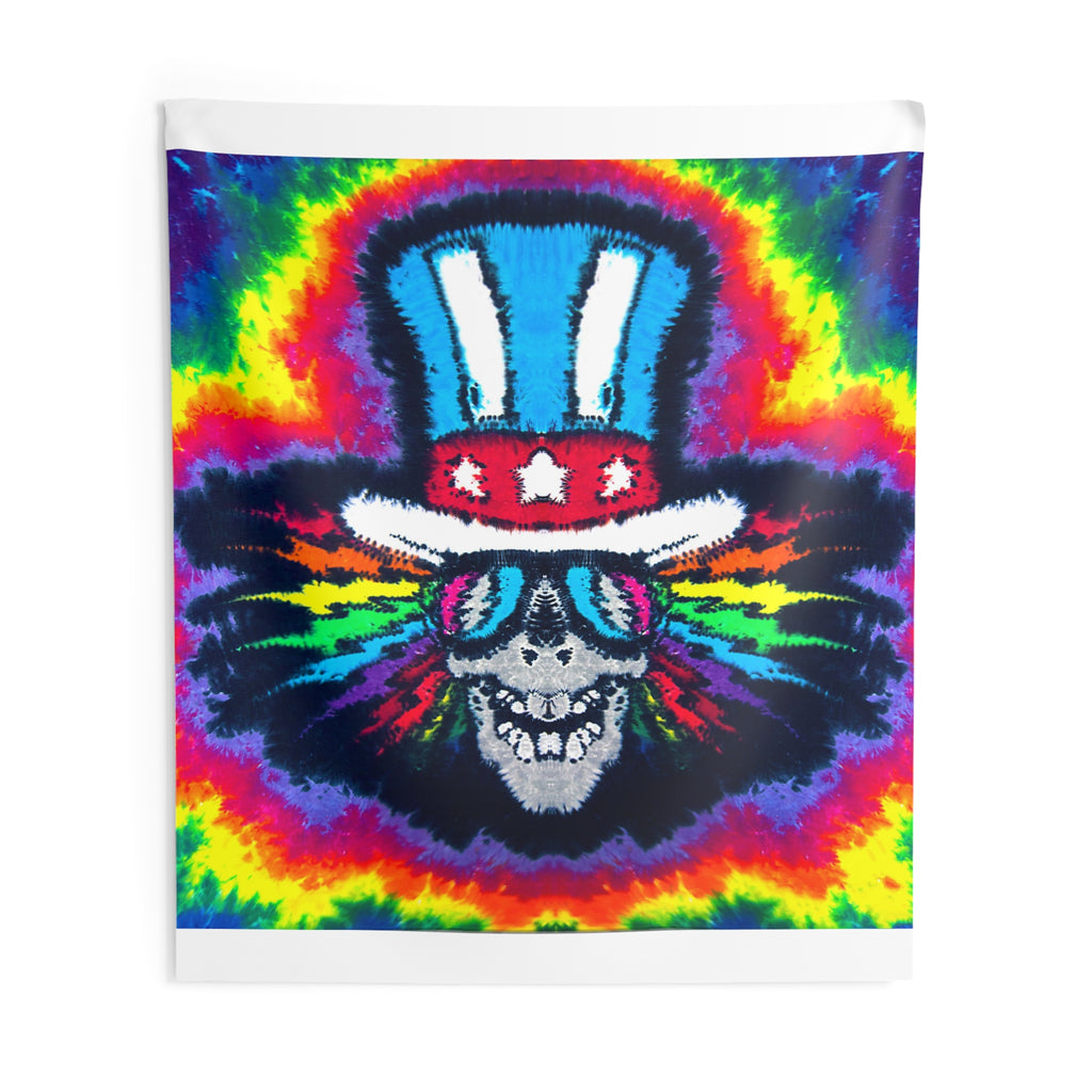 Electric Uncle Sam Psychedelic Tie-Dye Wall Tapestry | JamminOn