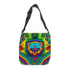 Teal Bear Rainbow Fans Tie-Dye Tote Bag | JamminOn