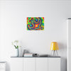 Om Symbol Rainbow Tie-Dye Canvas Print | JamminOn