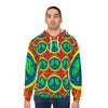 Peace Sign Fire Tie-Dye AOP Hoodie | JamminOn