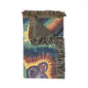 Psychedelic Tie-Dye Woven Blanket | JamminOn Festival Art