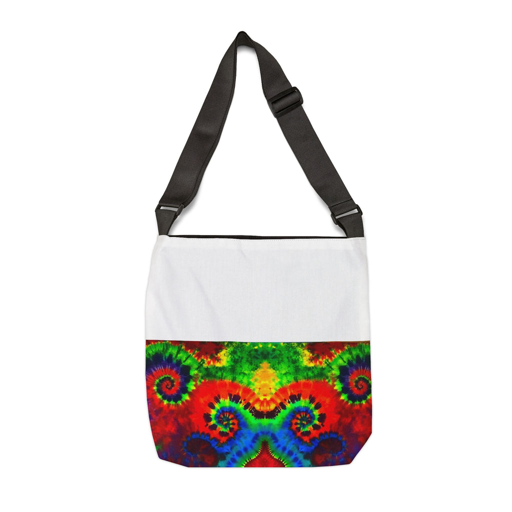 Orange Bear Rainbow Spirals Tie-Dye Tote Bag | JamminOn