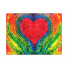 Rainbow Heart of Love Tie-Dye Canvas Print | JamminOn