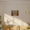 Stealie Skull Bear Heart Tie-Dye Canvas Print | JamminOn