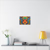 Bear and Mushroom Tie-Dye Canvas Print | JamminOn
