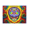 Stealie Skull Bear Heart Tie-Dye Canvas Print | JamminOn