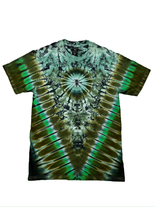 Green V Tie -Dye Small