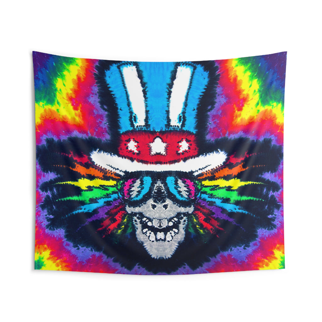 Electric Uncle Sam Psychedelic Tie-Dye Wall Tapestry | JamminOn