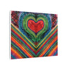 Chevron Rainbow Heart Tie-Dye Wall Art Canvas Print | JamminOn