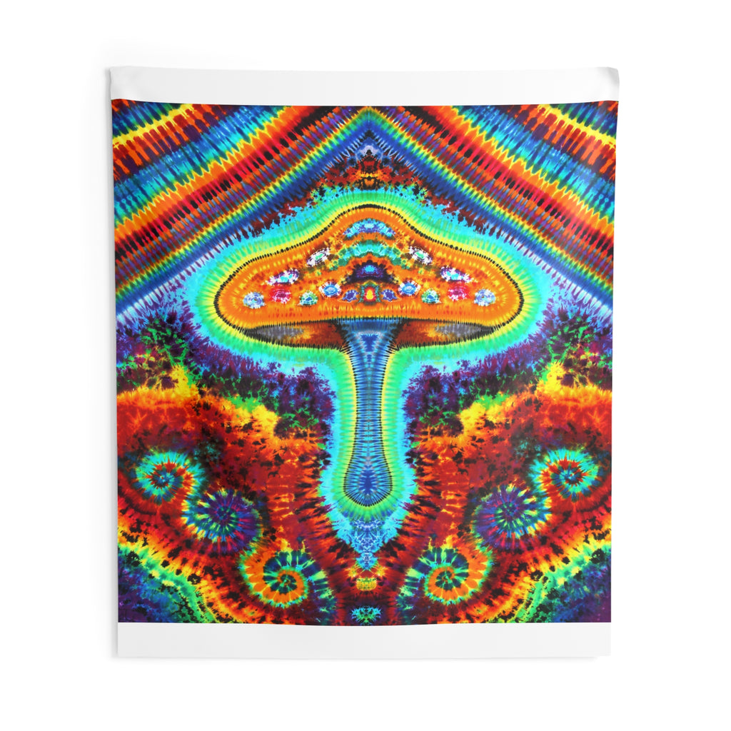Psychedelic Mushroom Spiral Tie-Dye Tapestry | JamminOn