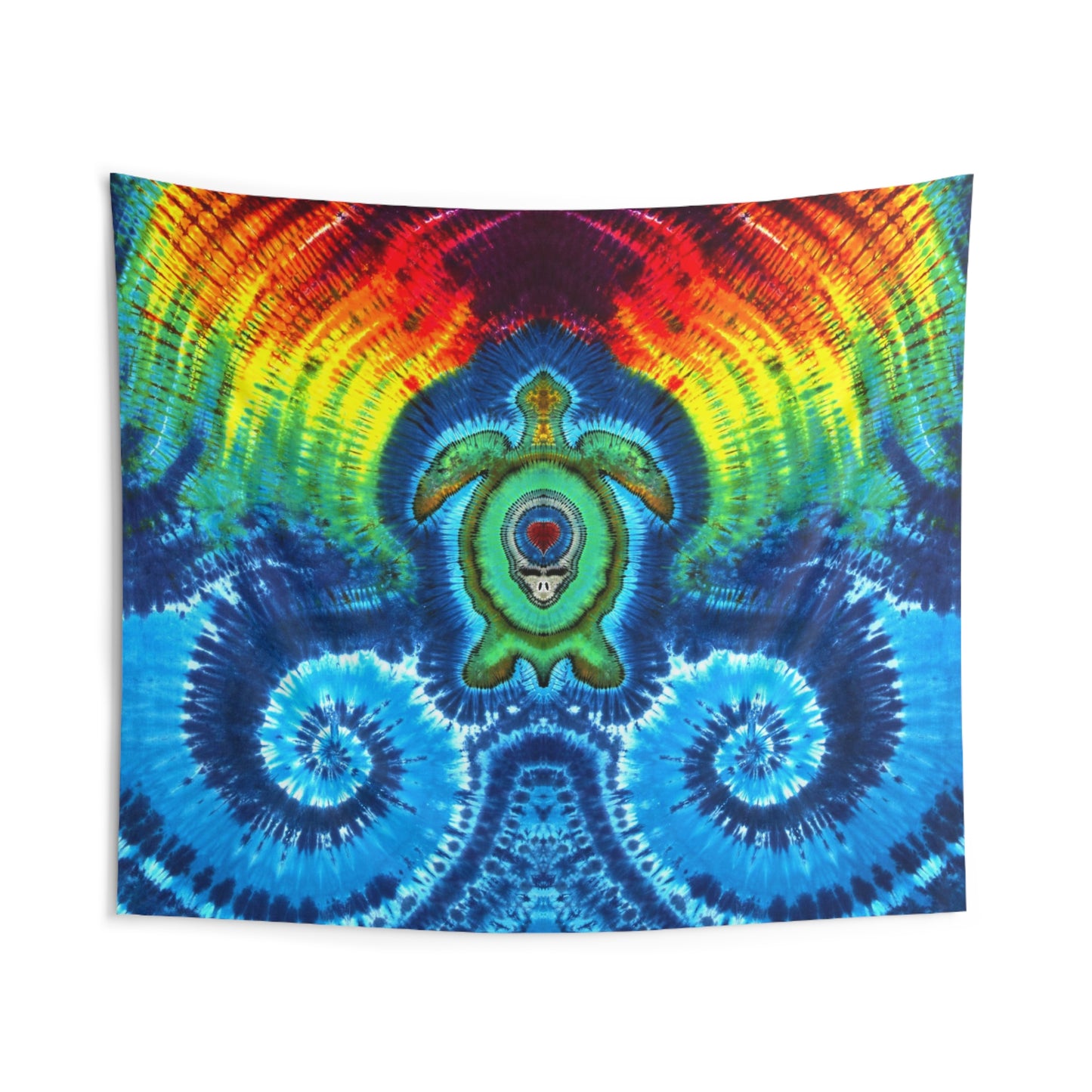 Blue Spiral Tapestry