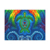 Rainbow Arch Sea Turtle Tie-Dye Canvas Print | JamminOn
