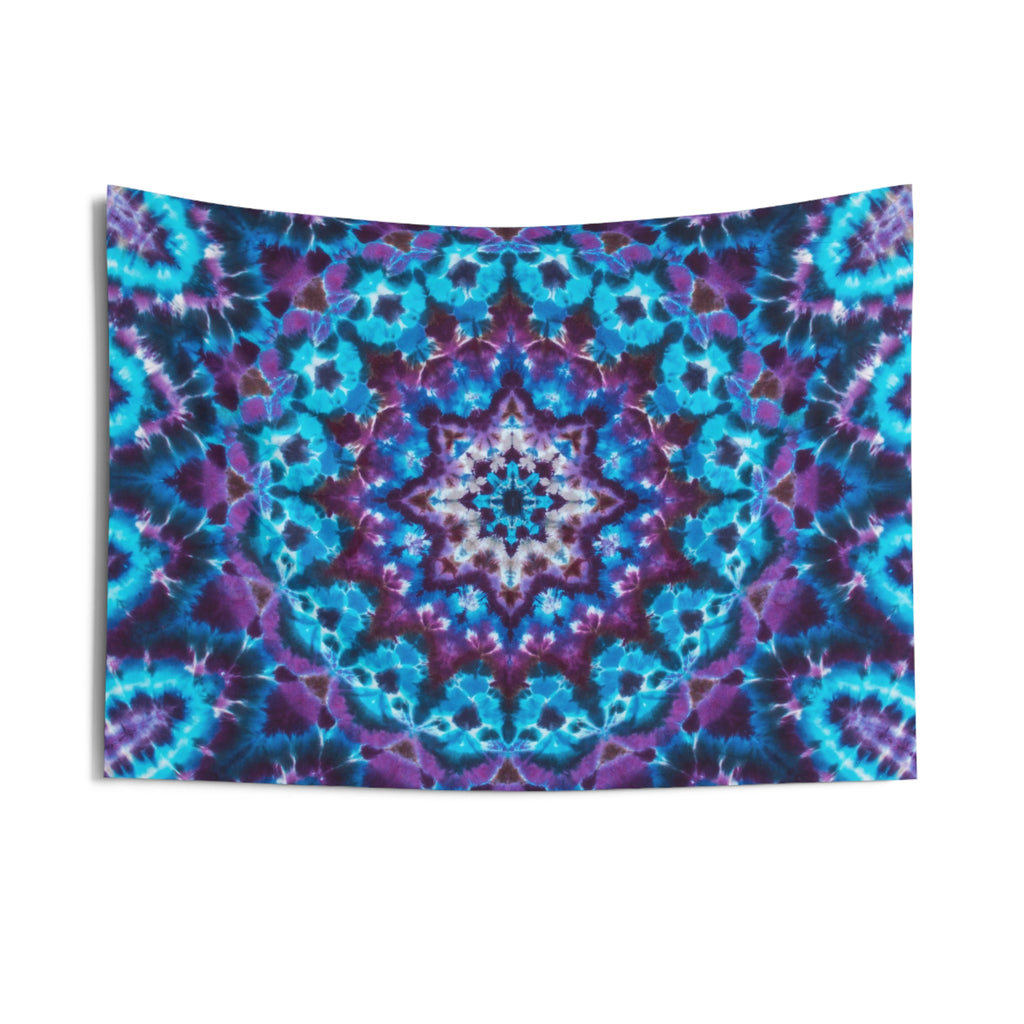 Azure Tie-Dye Psychedelic Wall Tapestry | JamminOn