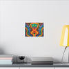Bear and Mushroom Tie-Dye Canvas Print | JamminOn