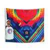 Rainbow Heart Original Tie-Dye Wall Tapestry | JamminOn