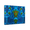 Sea Turtle Family Tie-Dye Canvas Print | JamminOn