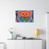 Orange Bear Radial Tie-Dye Wall Art Canvas Print | JamminOn