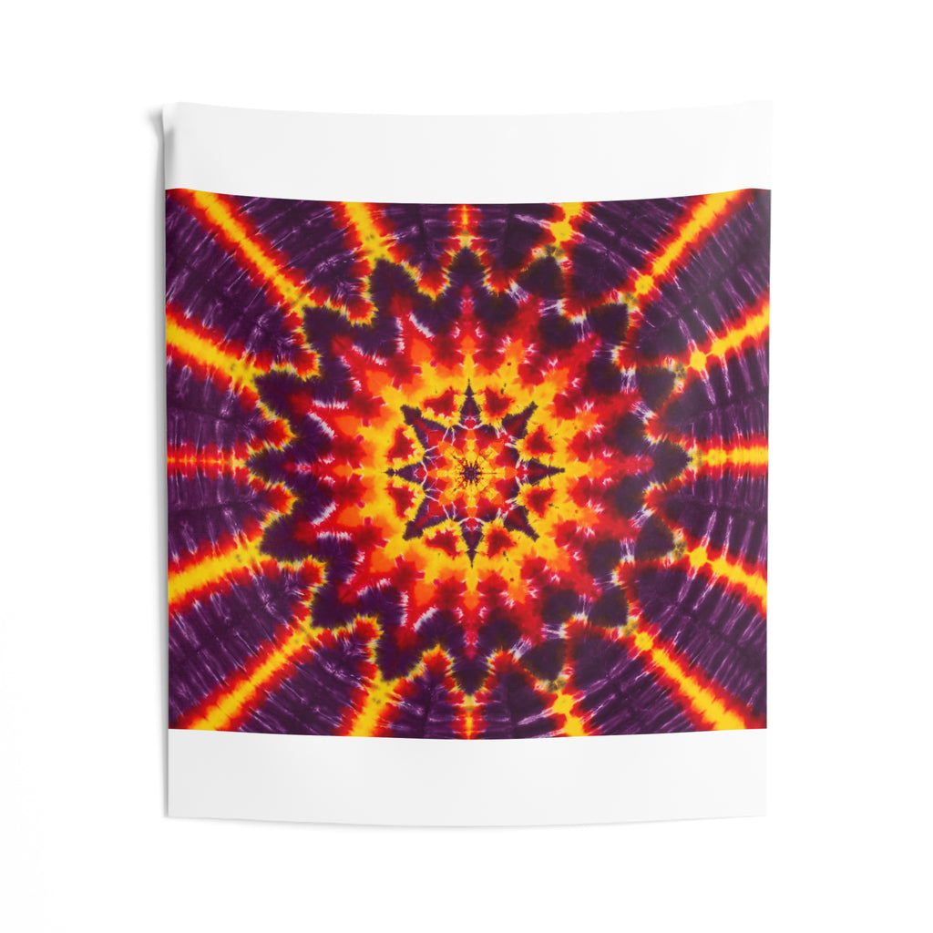 Purple Gold Starburst Tie-Dye Wall Tapestry | JamminOn