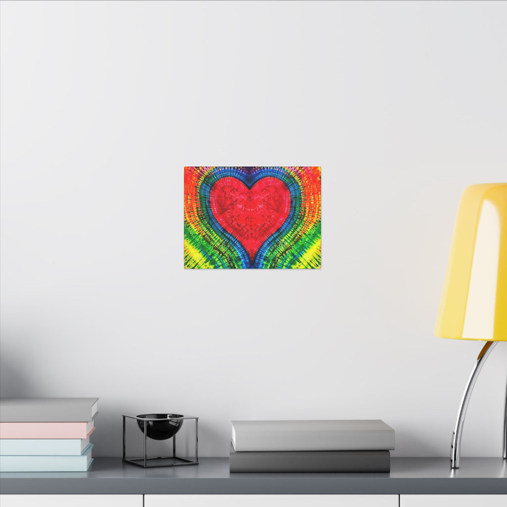 Rainbow Heart of  LOVE Tie-Dye Canvas Print | JamminOn