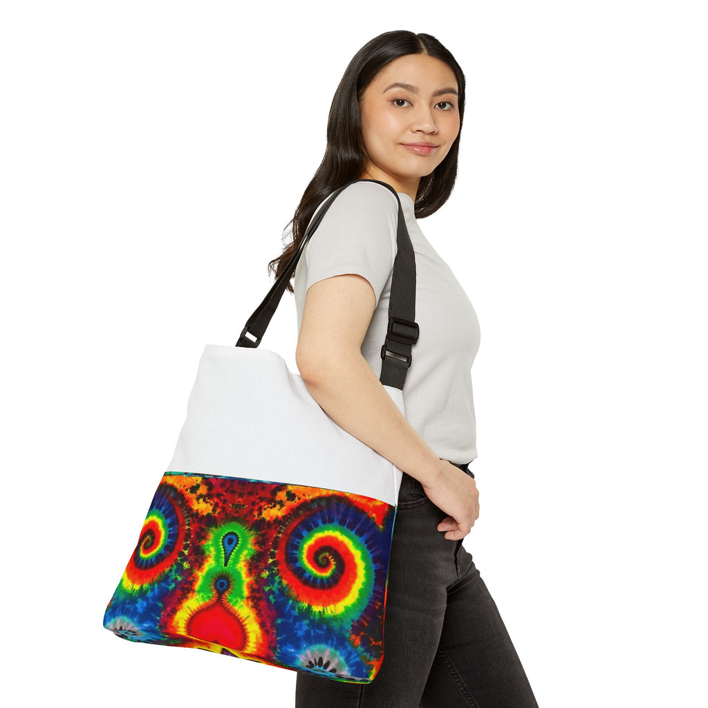 Blue Bear Heart Tie-Dye Tote Bag | JamminOn
