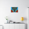 Buffalo Skull Tie-Dye Canvas Print | JamminOn