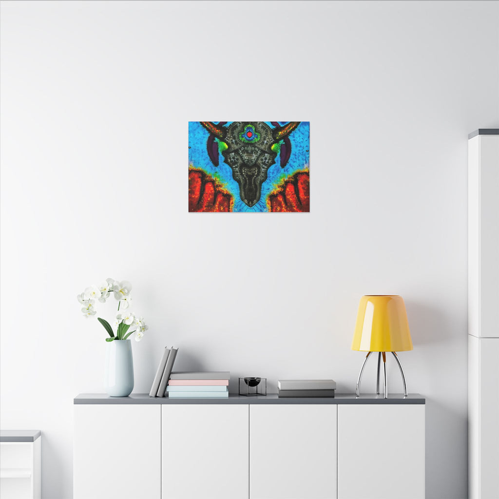 Buffalo Skull Tie-Dye Canvas Print | JamminOn