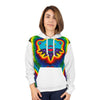 Teal Bear Rainbow Fans Tie-Dye AOP Hoodie | JamminOn