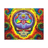 Stealie Skull Bear Heart Tie-Dye Canvas Print | JamminOn
