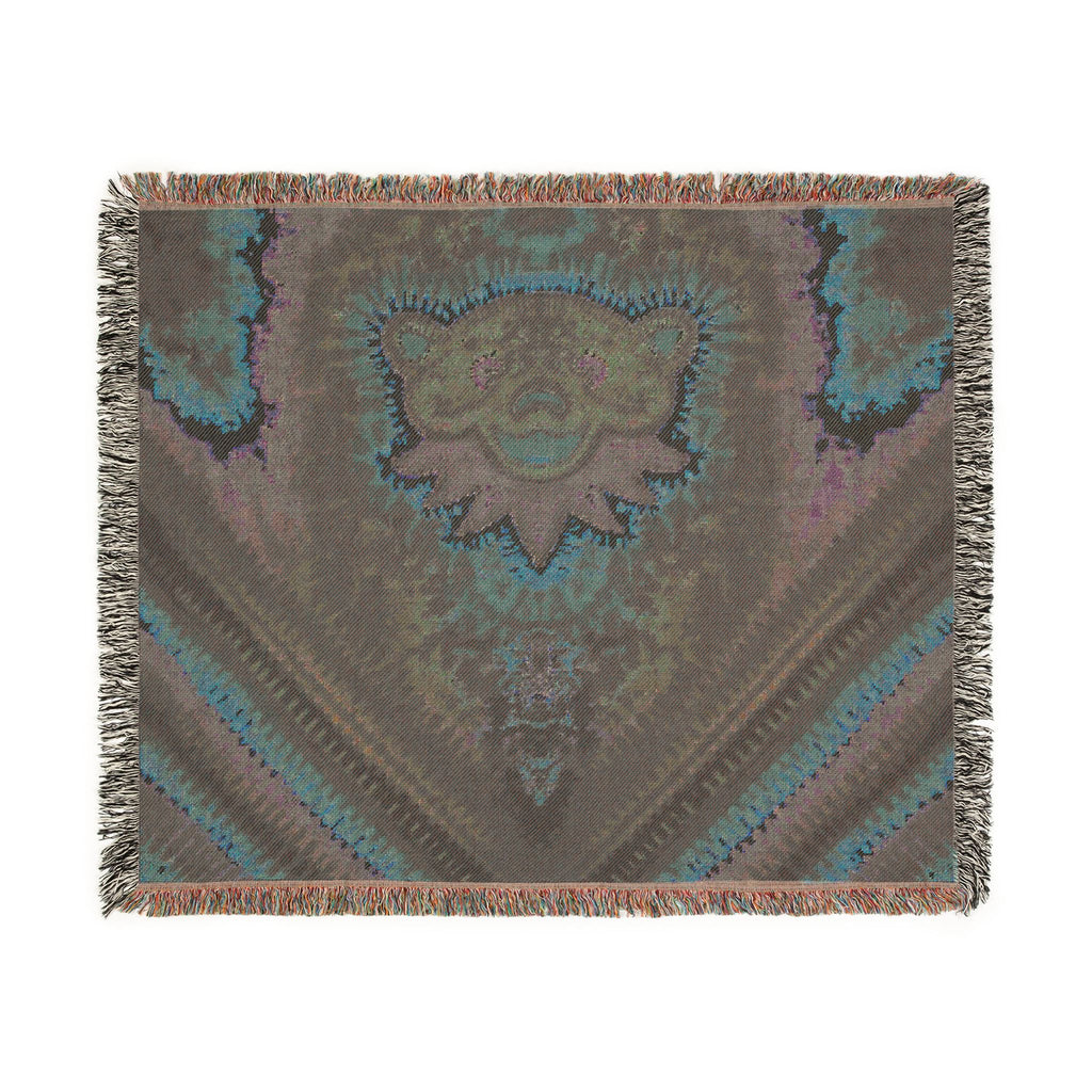 Psychedelic Tie-Dye Woven Blanket | JamminOn Festival Art