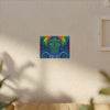 Rainbow Arch Sea Turtle Tie-Dye Canvas Print | JamminOn