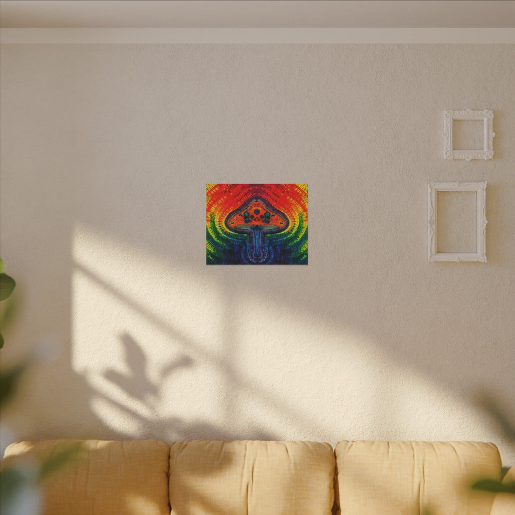 Psychedelic Mushroom Mandala Tie-Dye Canvas Print | JamminOn