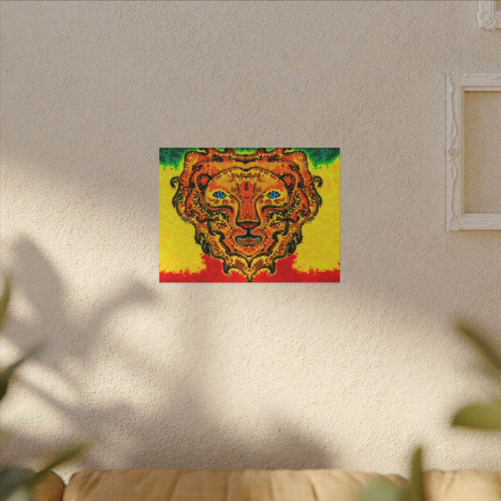 Rasta Lion Tie-Dye Canvas Print | JamminOn