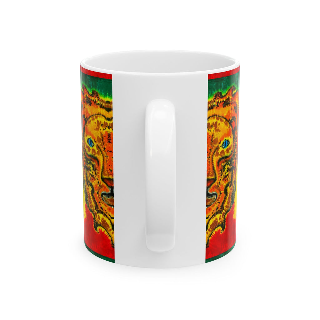Rasta Lion Tie-Dye Ceramic Mug | JamminOn