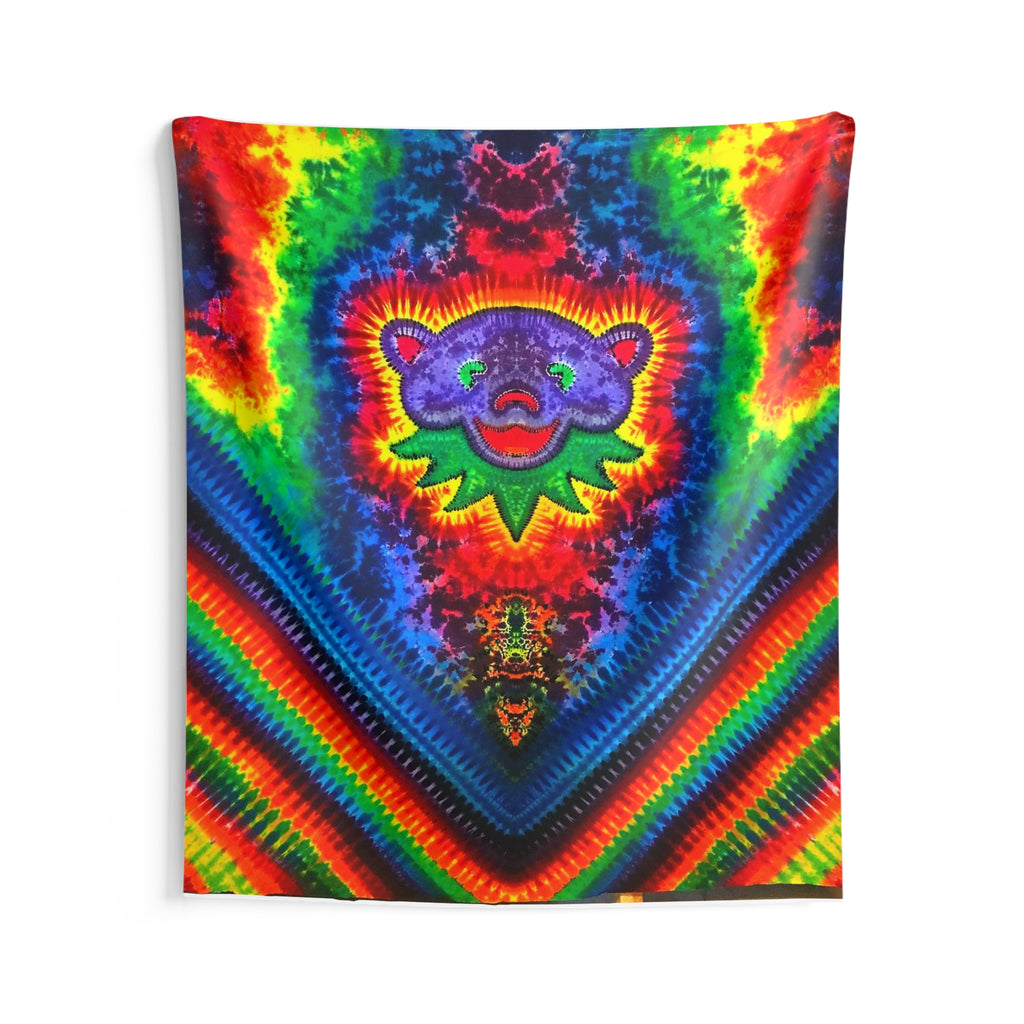 Purple Bear Chevron Tie-Dye Wall Tapestry | JamminOn