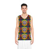 Psychedelic Grateful Dead Skull Basketball Jersey – Rainbow Tie-Dye AOP