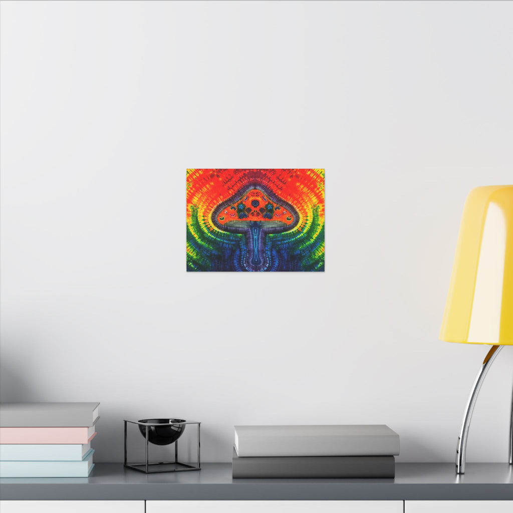 Psychedelic Mushroom Mandala Tie-Dye Canvas Print | JamminOn
