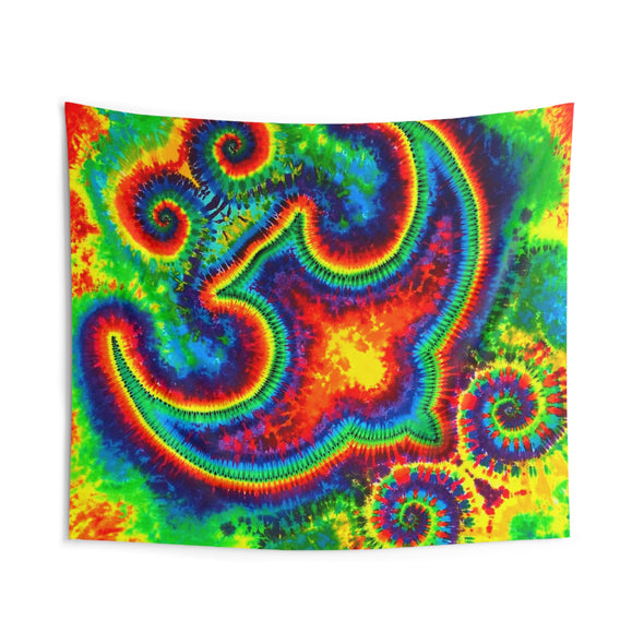 Om Symbol Rainbow Tie-Dye Wall Tapestry | JamminOn