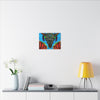 Buffalo Skull Tie-Dye Canvas Print | JamminOn