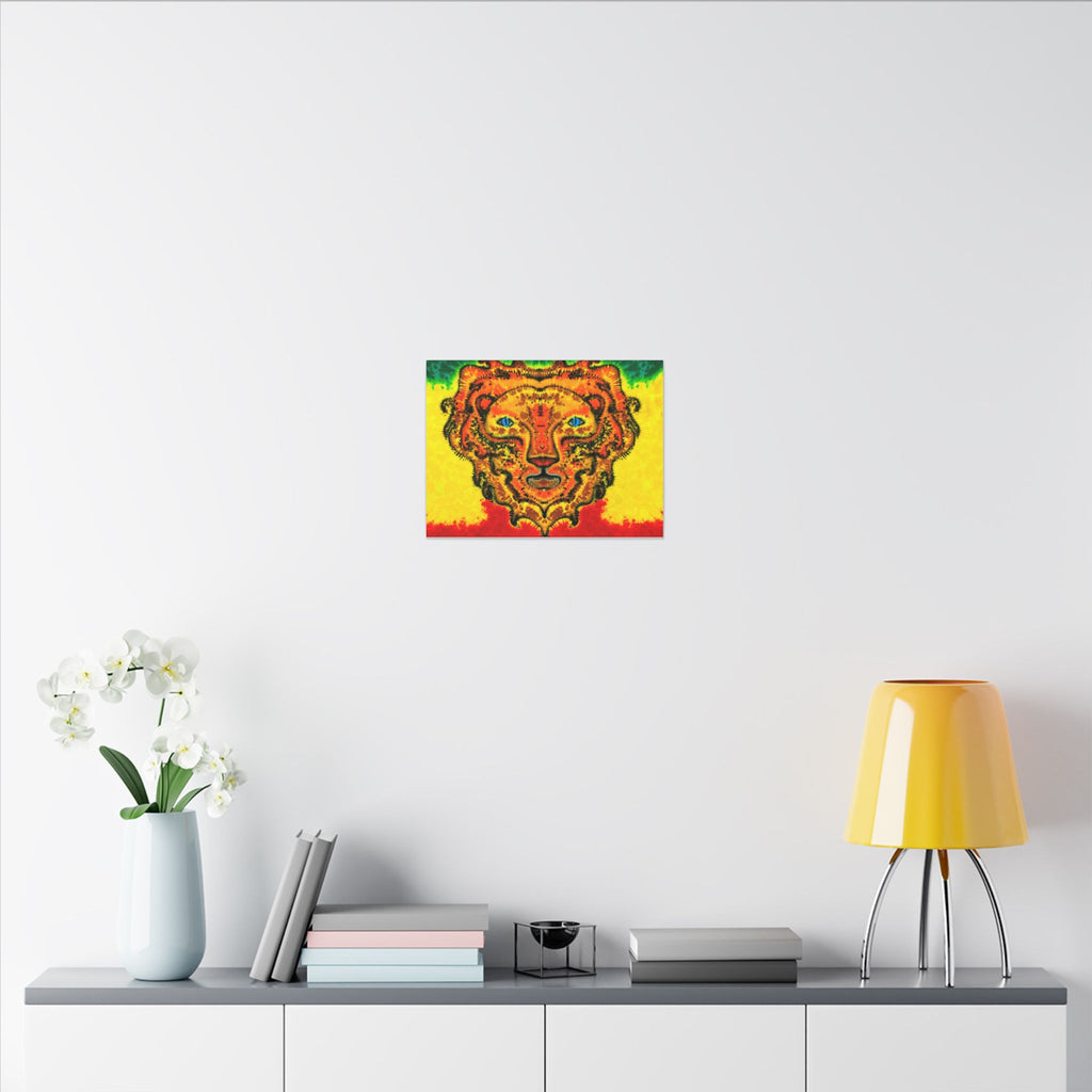 Rasta Lion Tie-Dye Canvas Print | JamminOn
