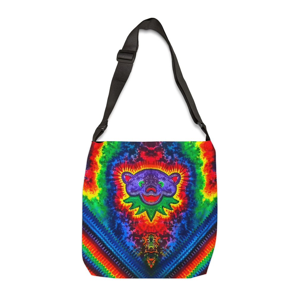 Purple Bear Chevron Tie-Dye Tote Bag | JamminOn