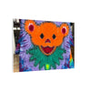 Orange Bear Radial Tie-Dye Wall Art Canvas Print | JamminOn