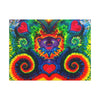 Purple Dancing Bear Hearts Tie-Dye Canvas Print | JamminOn