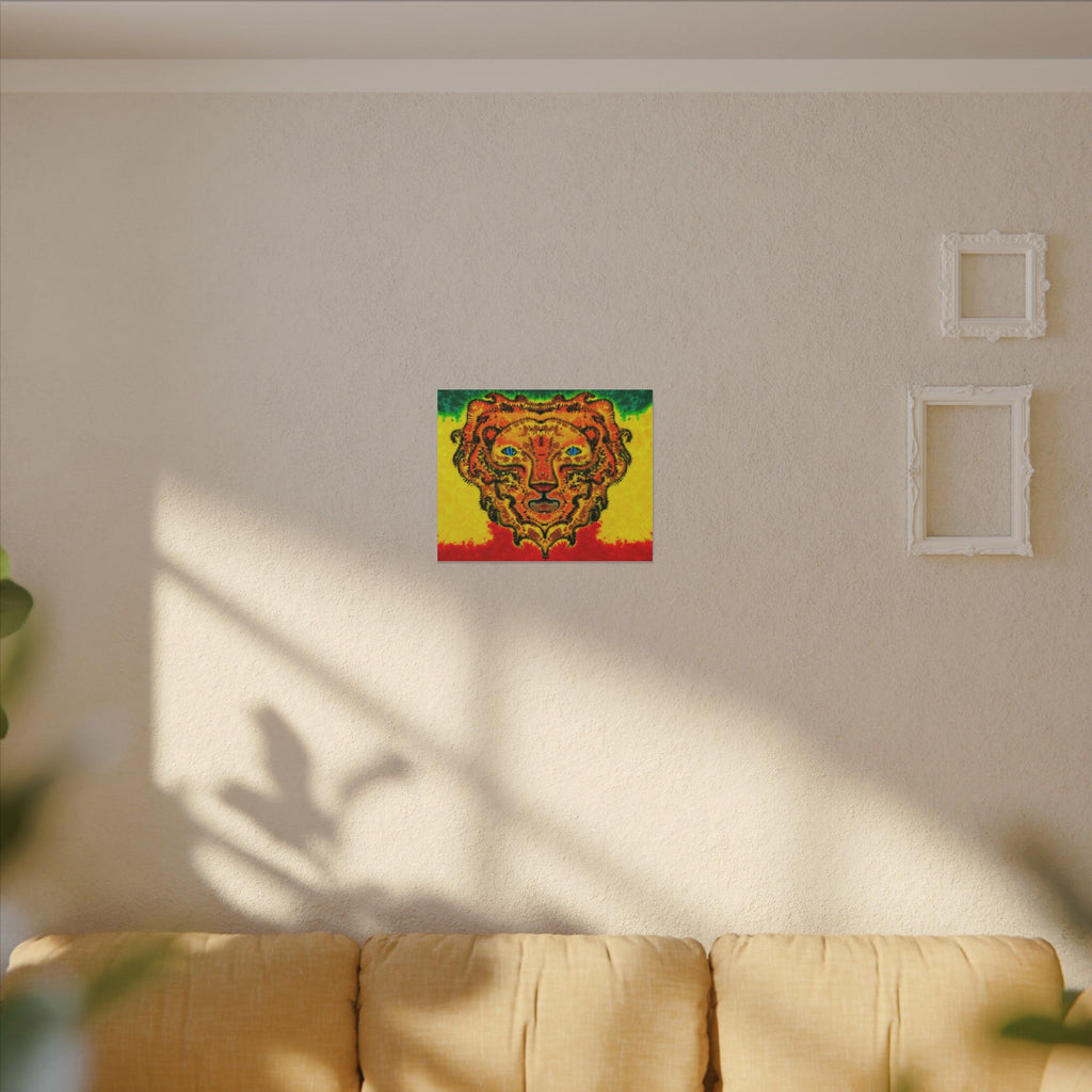 Rasta Lion Tie-Dye Canvas Print | JamminOn
