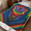 Psychedelic Tie-Dye Velveteen Plush Blanket | JamminOn