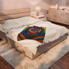 Psychedelic Tie-Dye Velveteen Plush Blanket | JamminOn