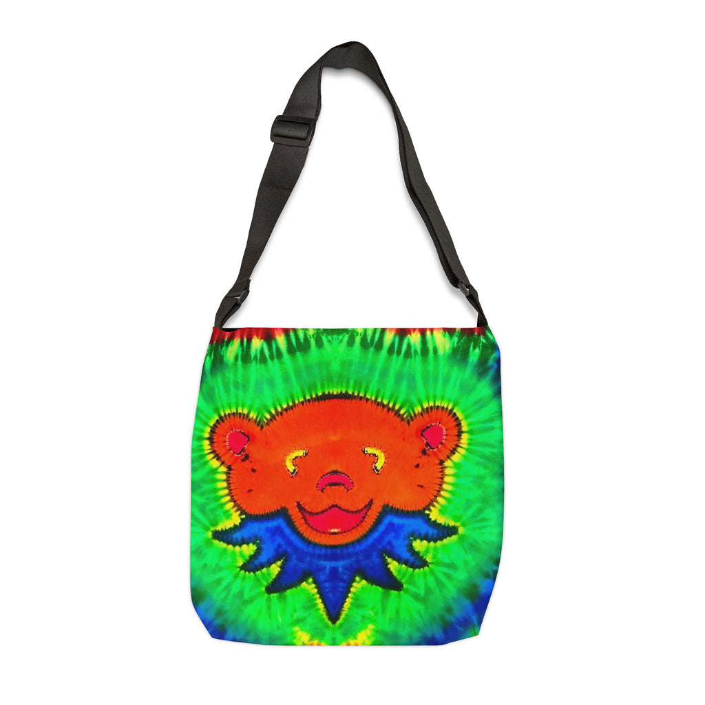 Orange Bear Rainbow Spirals Tie-Dye Tote Bag | JamminOn